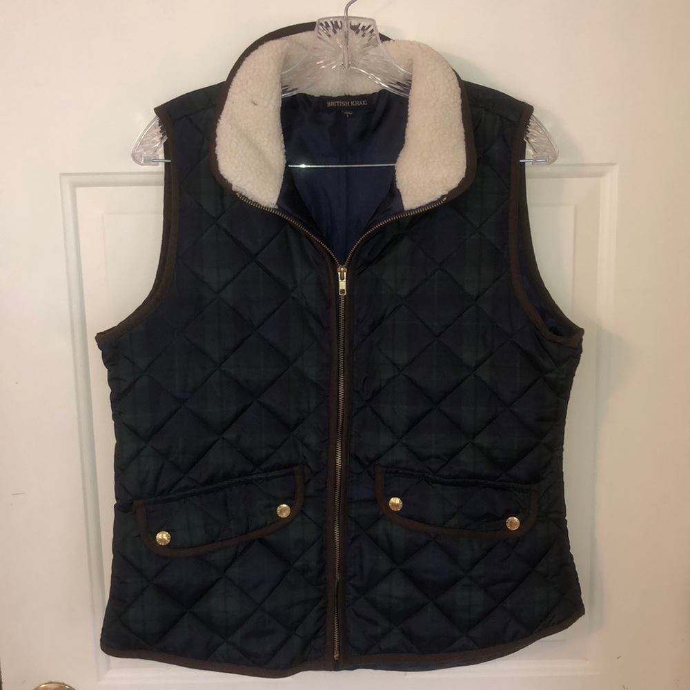 Vest with black wash pattern